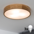 BRILAGI - LED Stropní svítidlo CARVALHO 3xE27/15W/230V dub pr. 47,5 cm