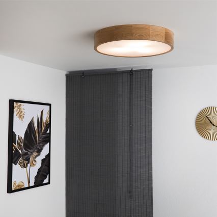 Brilagi - LED Stropní svítidlo CARVALHO 3xE27/15W/230V dub pr. 47,5 cm
