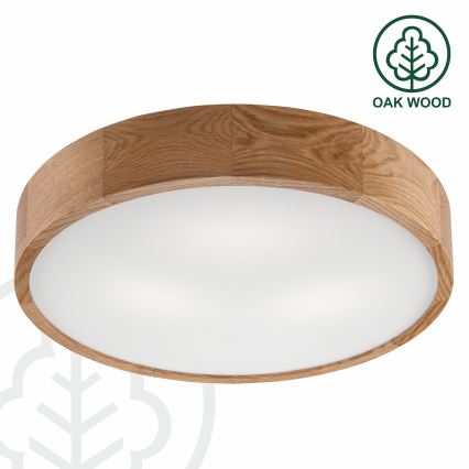 Brilagi - LED Stropní svítidlo CARVALHO 3xE27/15W/230V dub pr. 47,5 cm