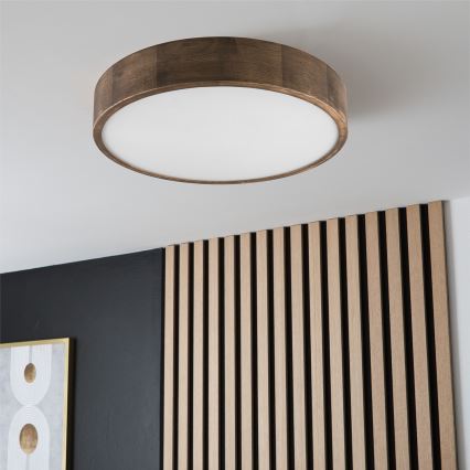 Brilagi - LED Stropní svítidlo CARVALHO 3xE27/60W/230V dub ořech pr. 47 cm