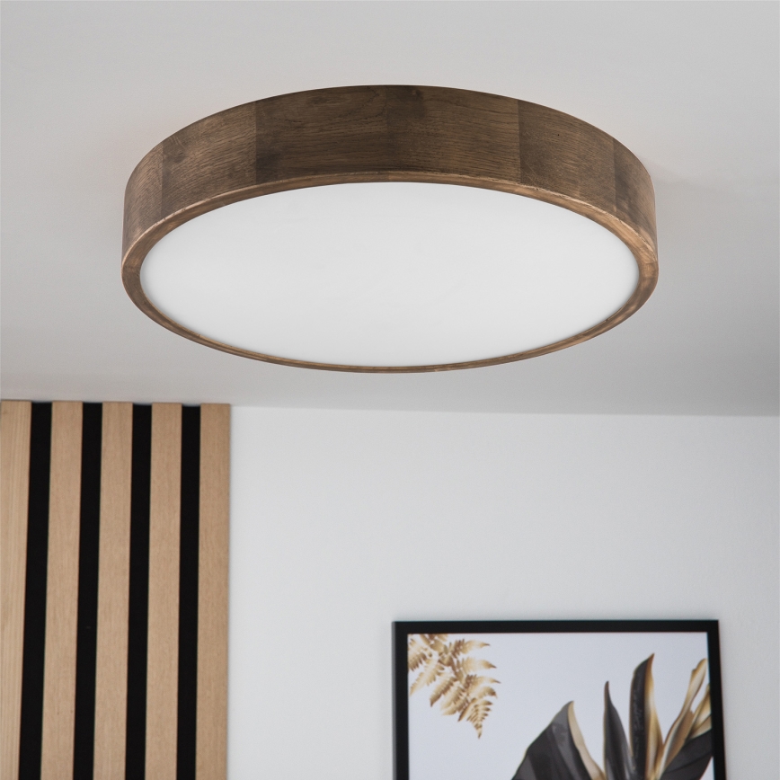 Brilagi - LED Stropní svítidlo CARVALHO 3xE27/60W/230V dub ořech pr. 47 cm