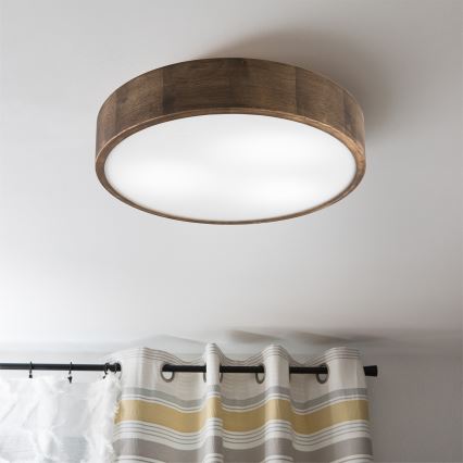 Brilagi - LED Stropní svítidlo CARVALHO 3xE27/60W/230V dub ořech pr. 47 cm