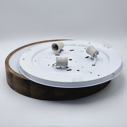Brilagi - LED Stropní svítidlo CARVALHO 3xE27/60W/230V dub ořech pr. 47 cm