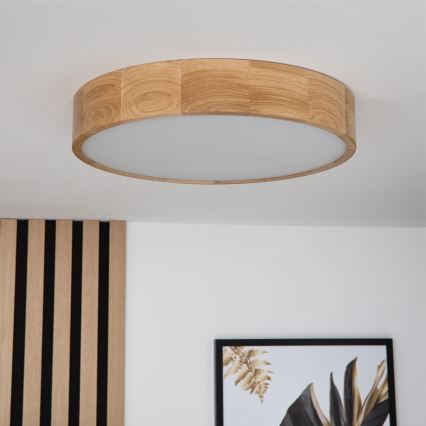 Brilagi - LED Stropní svítidlo CARVALHO 3xE27/60W/230V dub pr. 47,5 cm