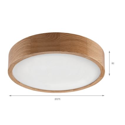 Brilagi - LED Stropní svítidlo CARVALHO LED/36W/230V dub pr. 37,5 cm