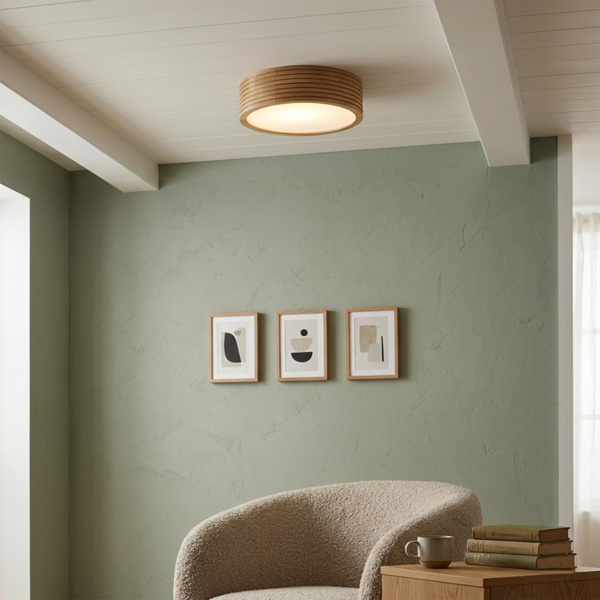 Brilagi - LED Stropní svítidlo CARVALHO MODERN 1xE27/60W/230V pr. 27,5 cm dub