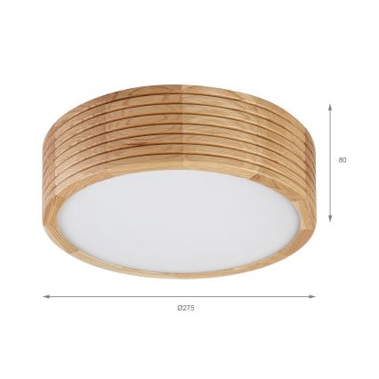 Brilagi - LED Stropní svítidlo CARVALHO MODERN 1xE27/60W/230V pr. 27,5 cm dub