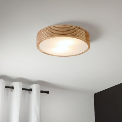 Brilagi - LED Stropní svítidlo CARVALHO MODERN 2xE27/60W/230V pr. 37,5 cm dub