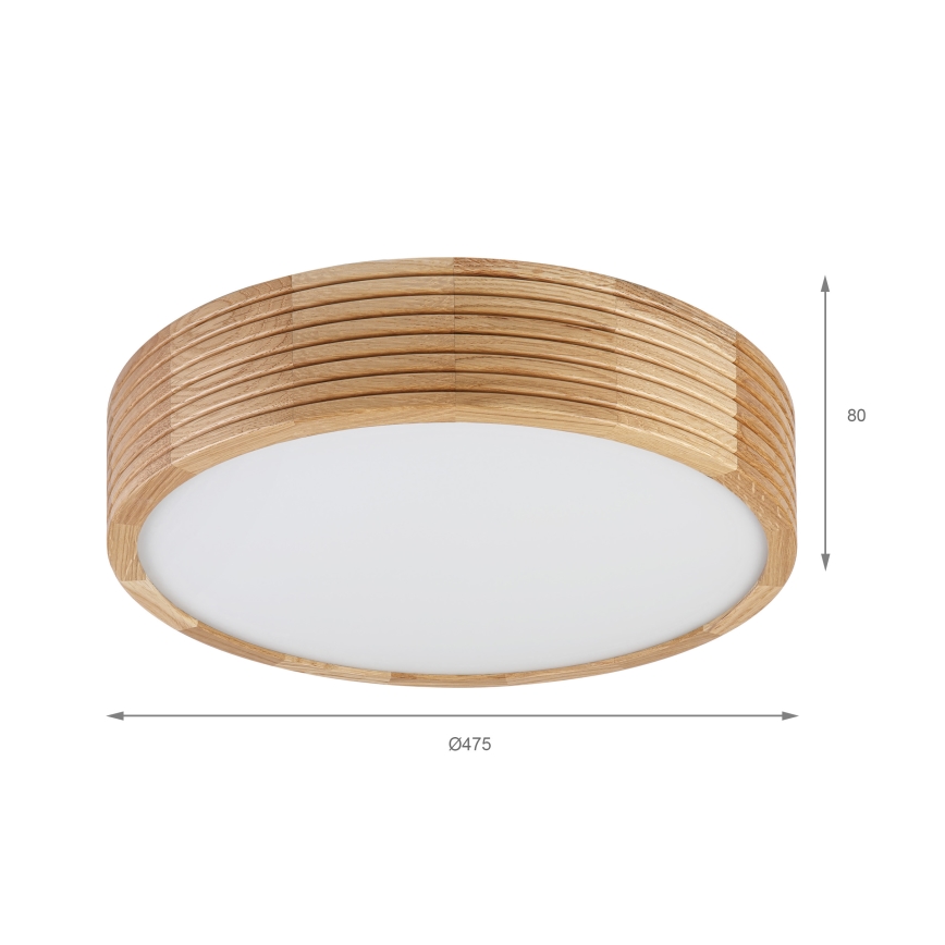 Brilagi - LED Stropní svítidlo CARVALHO MODERN 3xE27/60W/230V pr. 47,5 cm dub