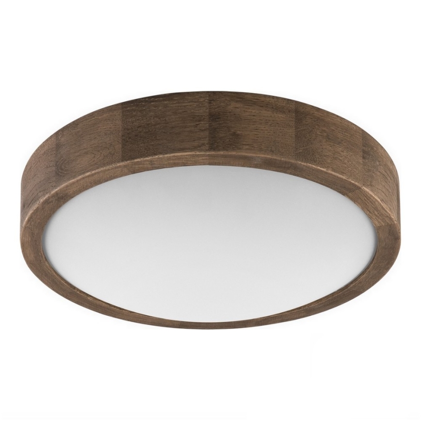 Brilagi - LED Stropní svítidlo CARVALHO SLIM 1xE27/15W/230V dub ořech pr. 27 cm