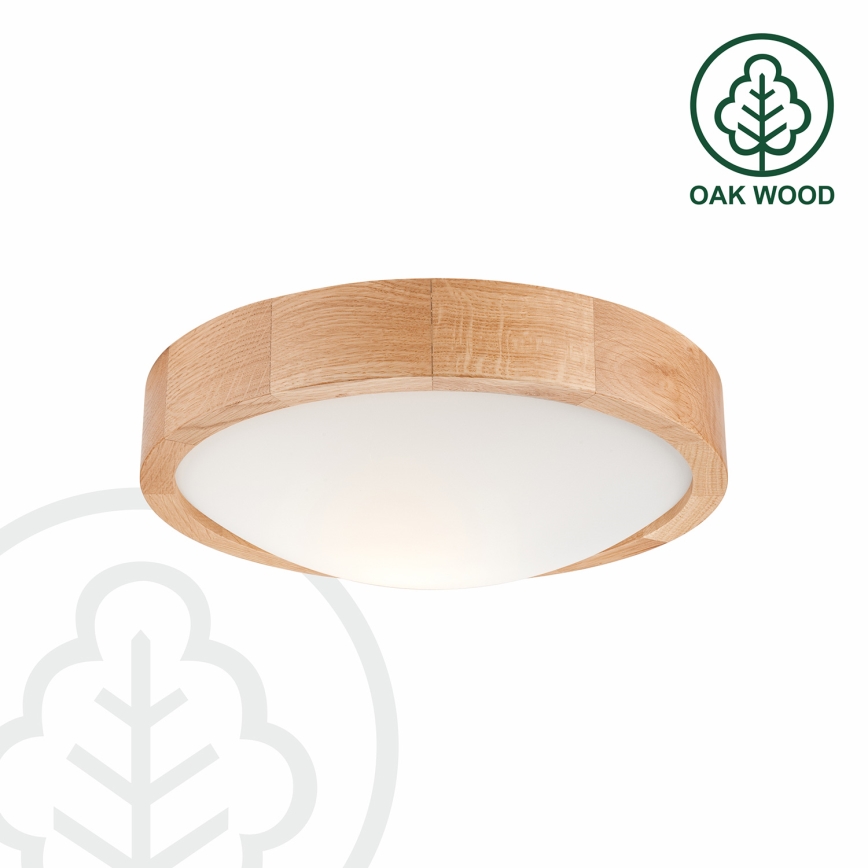 Brilagi - LED Stropní svítidlo CARVALHO SLIM 1xE27/15W/230V dub pr. 27 cm