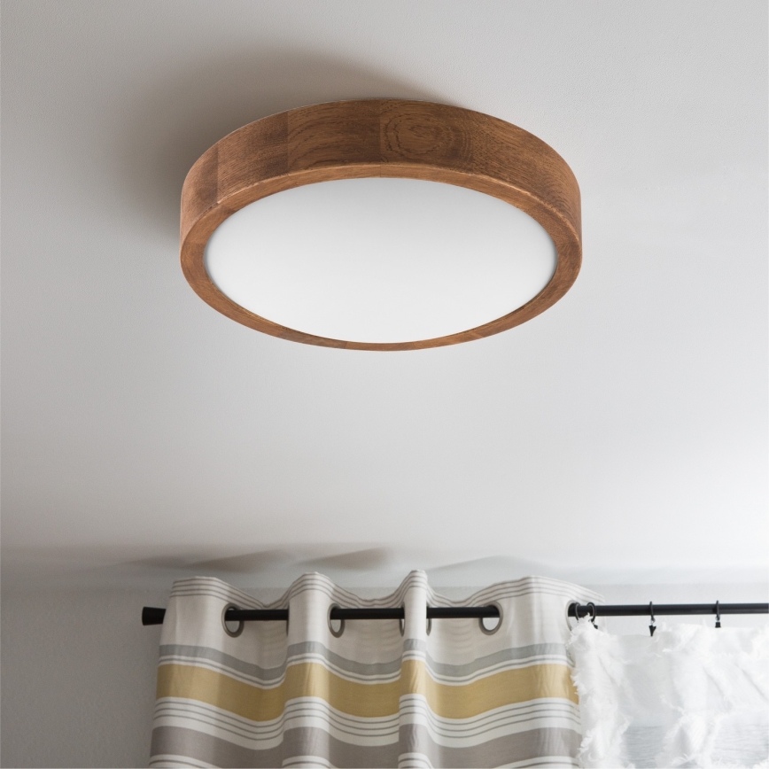Brilagi - LED Stropní svítidlo CARVALHO SLIM 1xE27/15W/230V dub třešeň pr. 27 cm