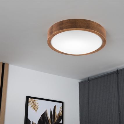 Brilagi - LED Stropní svítidlo CARVALHO SLIM 1xE27/15W/230V dub třešeň pr. 27 cm