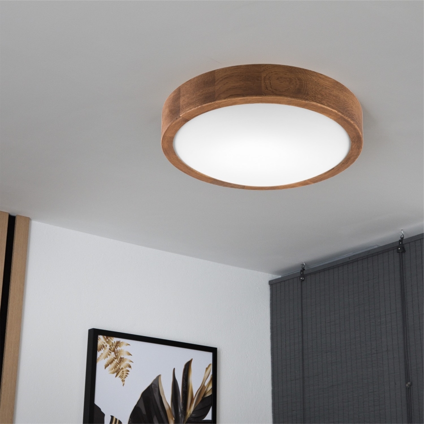 Brilagi - LED Stropní svítidlo CARVALHO SLIM 1xE27/15W/230V dub třešeň pr. 27 cm