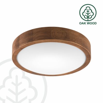 Brilagi - LED Stropní svítidlo CARVALHO SLIM 1xE27/15W/230V dub třešeň pr. 27 cm