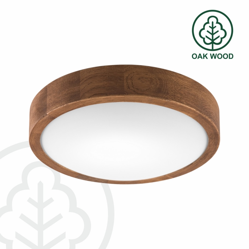 Brilagi - LED Stropní svítidlo CARVALHO SLIM 1xE27/15W/230V dub třešeň pr. 27 cm