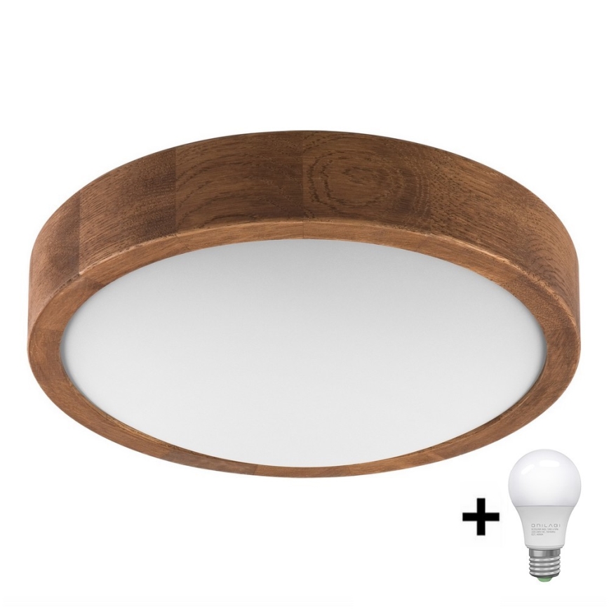 Brilagi - LED Stropní svítidlo CARVALHO SLIM 1xE27/60W/230V dub třešeň pr. 27 cm