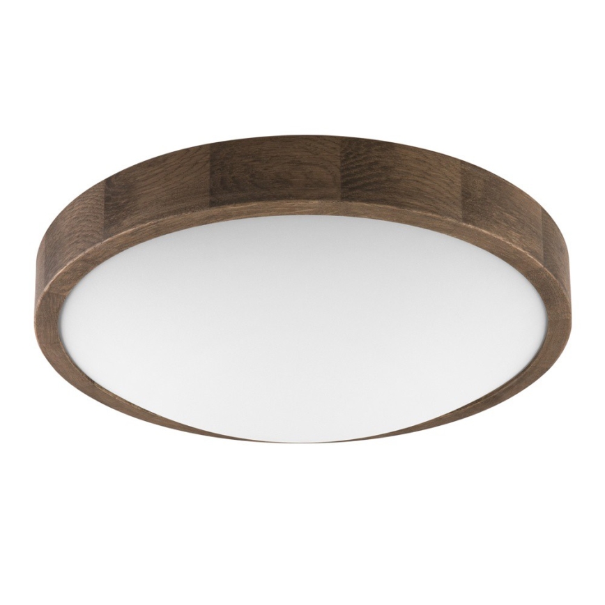 Brilagi - LED Stropní svítidlo CARVALHO SLIM 2xE27/15W/230V dub ořech pr. 37 cm