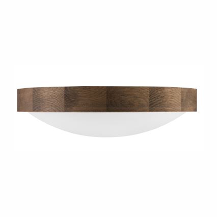 Brilagi - LED Stropní svítidlo CARVALHO SLIM 2xE27/15W/230V dub ořech pr. 37 cm