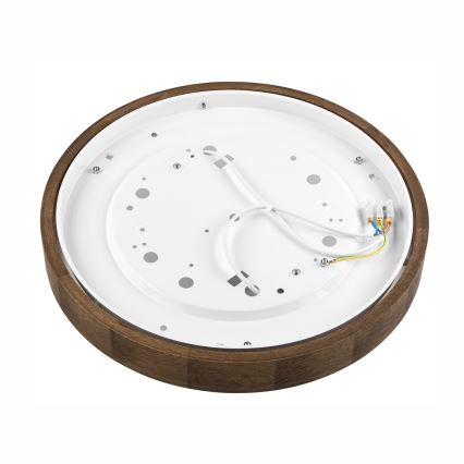 Brilagi - LED Stropní svítidlo CARVALHO SLIM 2xE27/15W/230V dub ořech pr. 37 cm