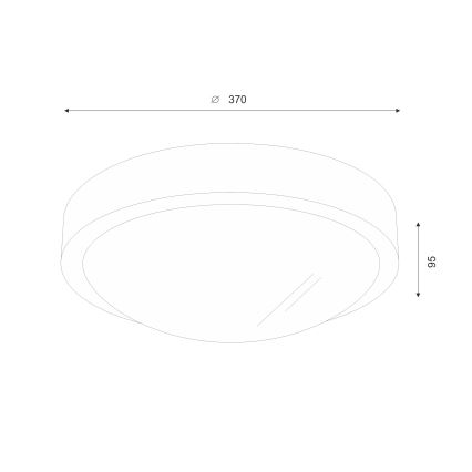 Brilagi - LED Stropní svítidlo CARVALHO SLIM 2xE27/15W/230V dub ořech pr. 37 cm