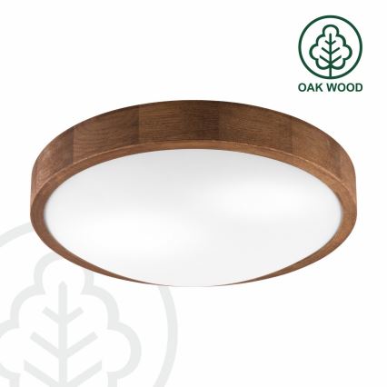 Brilagi - LED Stropní svítidlo CARVALHO SLIM 2xE27/15W/230V dub třešeň pr. 37 cm