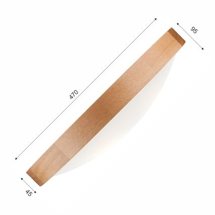 Brilagi - LED Stropní svítidlo CARVALHO SLIM 3xE27/15W/230V dub pr. 47 cm