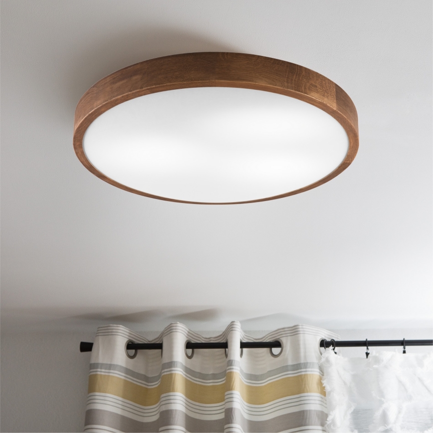 Brilagi - LED Stropní svítidlo CARVALHO SLIM 3xE27/15W/230V dub třešeň pr. 47 cm