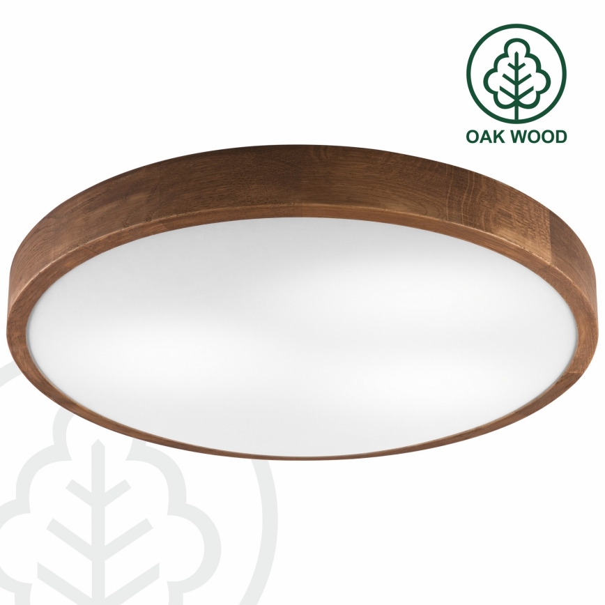 Brilagi - LED Stropní svítidlo CARVALHO SLIM 3xE27/15W/230V dub třešeň pr. 47 cm