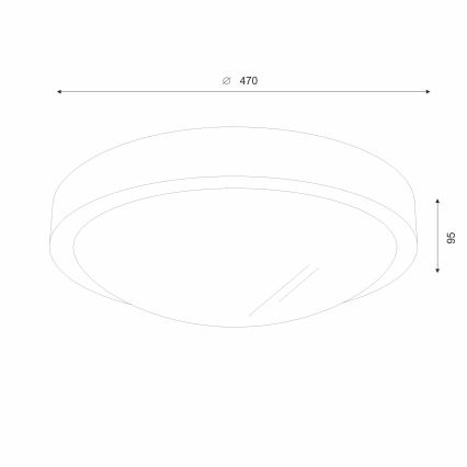 Brilagi - LED Stropní svítidlo CARVALHO SLIM 3xE27/60W/230V dub ořech pr. 47 cm