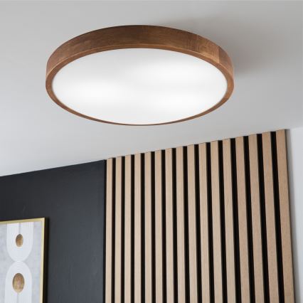 Brilagi - LED Stropní svítidlo CARVALHO SLIM 3xE27/60W/230V dub třešeň pr. 47 cm