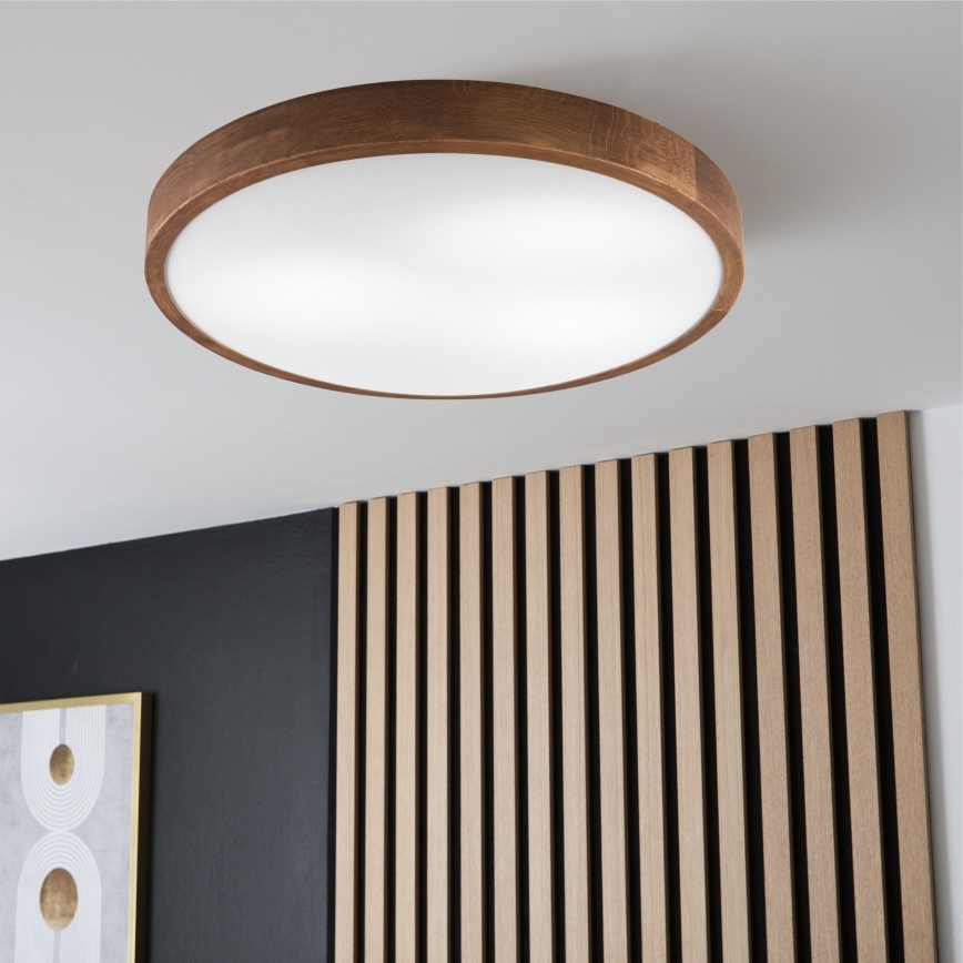 Brilagi - LED Stropní svítidlo CARVALHO SLIM 3xE27/60W/230V dub třešeň pr. 47 cm