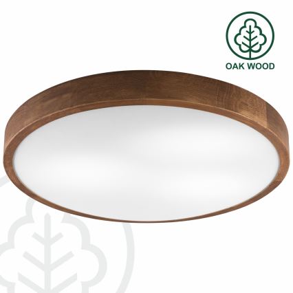 Brilagi - LED Stropní svítidlo CARVALHO SLIM 3xE27/60W/230V dub třešeň pr. 47 cm