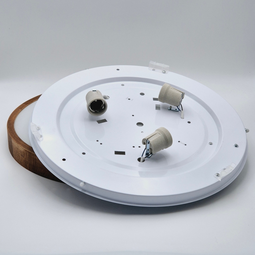 Brilagi - LED Stropní svítidlo CARVALHO SLIM 3xE27/60W/230V dub třešeň pr. 47 cm