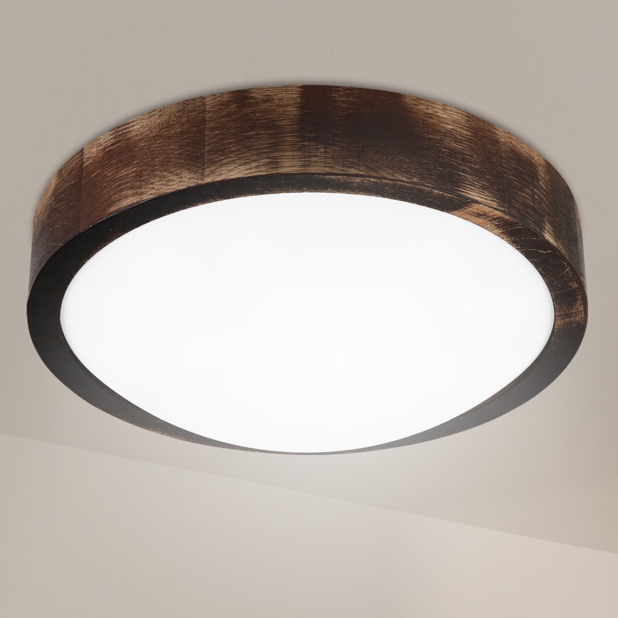 Brilagi - LED Stropní svítidlo CARVALHO SLIM SMOKEY LED/20W/230V dub pr. 27,5 cm