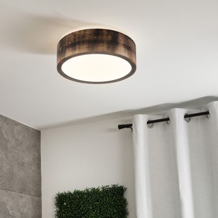Brilagi - LED Stropní svítidlo CARVALHO SMOKEY LED/20W/230V dub pr. 27,5 cm
