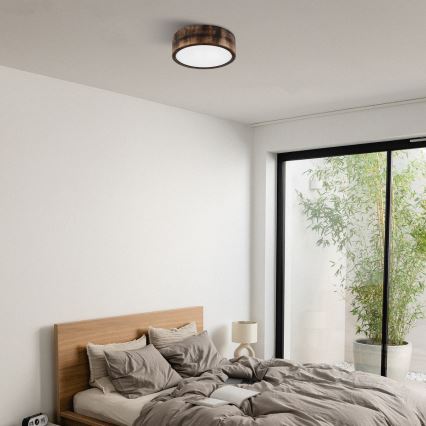 Brilagi - LED Stropní svítidlo CARVALHO SMOKEY LED/20W/230V dub pr. 27,5 cm