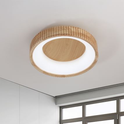 Brilagi - LED Stropní svítidlo FALCON WOOD MODERN LED/30W/230V 3000/4000/6000K pr. 45 cm dřevo