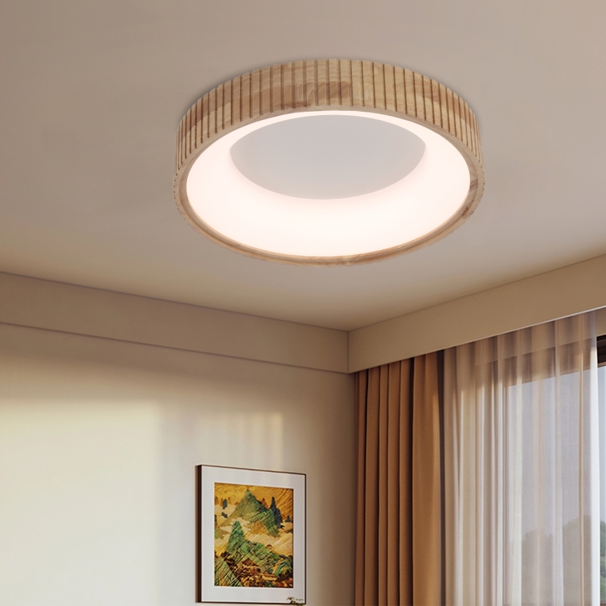 Brilagi - LED Stropní svítidlo FALCON WOOD MODERN LED/30W/230V 3000/4000/6000K pr. 45 cm dřevo