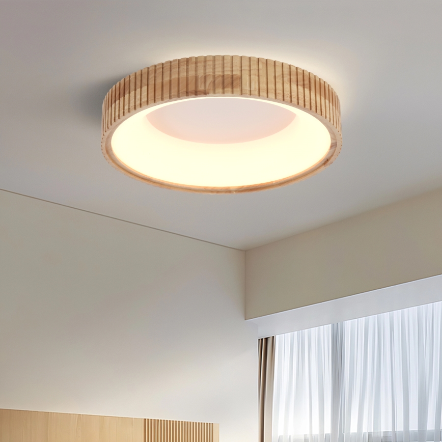 Brilagi - LED Stropní svítidlo FALCON WOOD MODERN LED/30W/230V 3000/4000/6000K pr. 45 cm dřevo