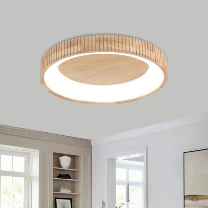 Brilagi - LED Stropní svítidlo FALCON WOOD MODERN LED/40W/230V 3000/4000/6000K pr. 60 cm dřevo