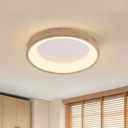 Brilagi - LED Stropní svítidlo FALCON WOOD MODERN LED/40W/230V 3000/4000/6000K pr. 60 cm dřevo