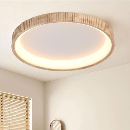 Brilagi - LED Stropní svítidlo FALCON WOOD MODERN LED/60W/230V 3000/4000/6000K pr. 80 cm dřevo