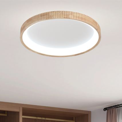 Brilagi - LED Stropní svítidlo FALCON WOOD MODERN LED/60W/230V 3000/4000/6000K pr. 80 cm dřevo