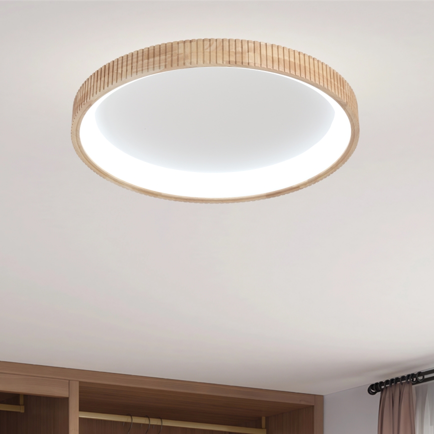 Brilagi - LED Stropní svítidlo FALCON WOOD MODERN LED/60W/230V 3000/4000/6000K pr. 80 cm dřevo