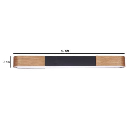 BRILAGI - LED Stropní svítidlo GARDALINE LED/100W/230V 80 cm dub/černá