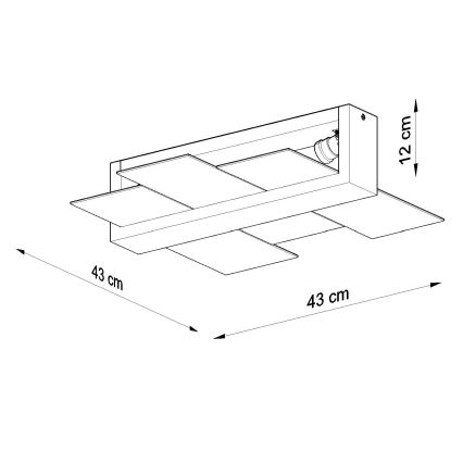 Brilagi -  LED Stropní svítidlo HERA 2xE27/7,5W/230V bílá