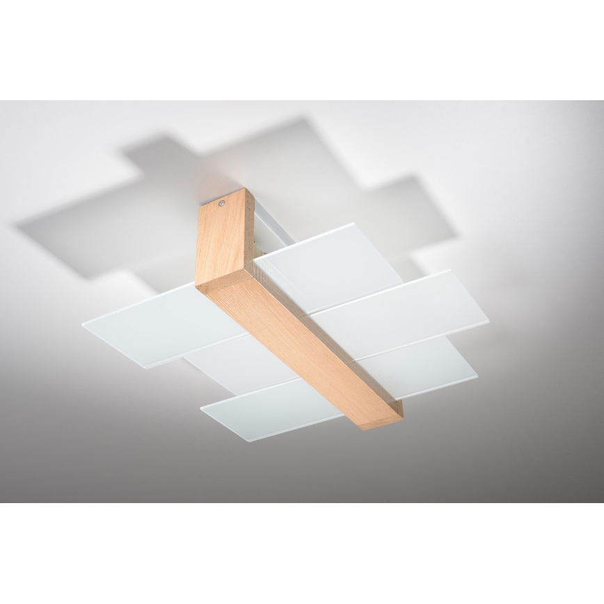 Brilagi -  LED Stropní svítidlo HERA 2xE27/7,5W/230V dřevo