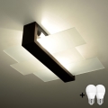 Brilagi -  LED Stropní svítidlo HERA 2xE27/7,5W/230V wenge