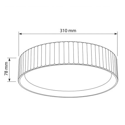 Brilagi - LED Stropní svítidlo LUCIA LED/24W/230V pr. 31 cm taupe